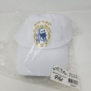 Zig-Zag Original Rolling Papers White Gold Embroidered Dad Hat Baseball Cap NEW